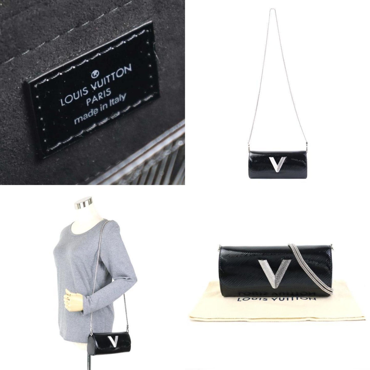 Louis Vuitton Night box Black Leather Shoulder Bag