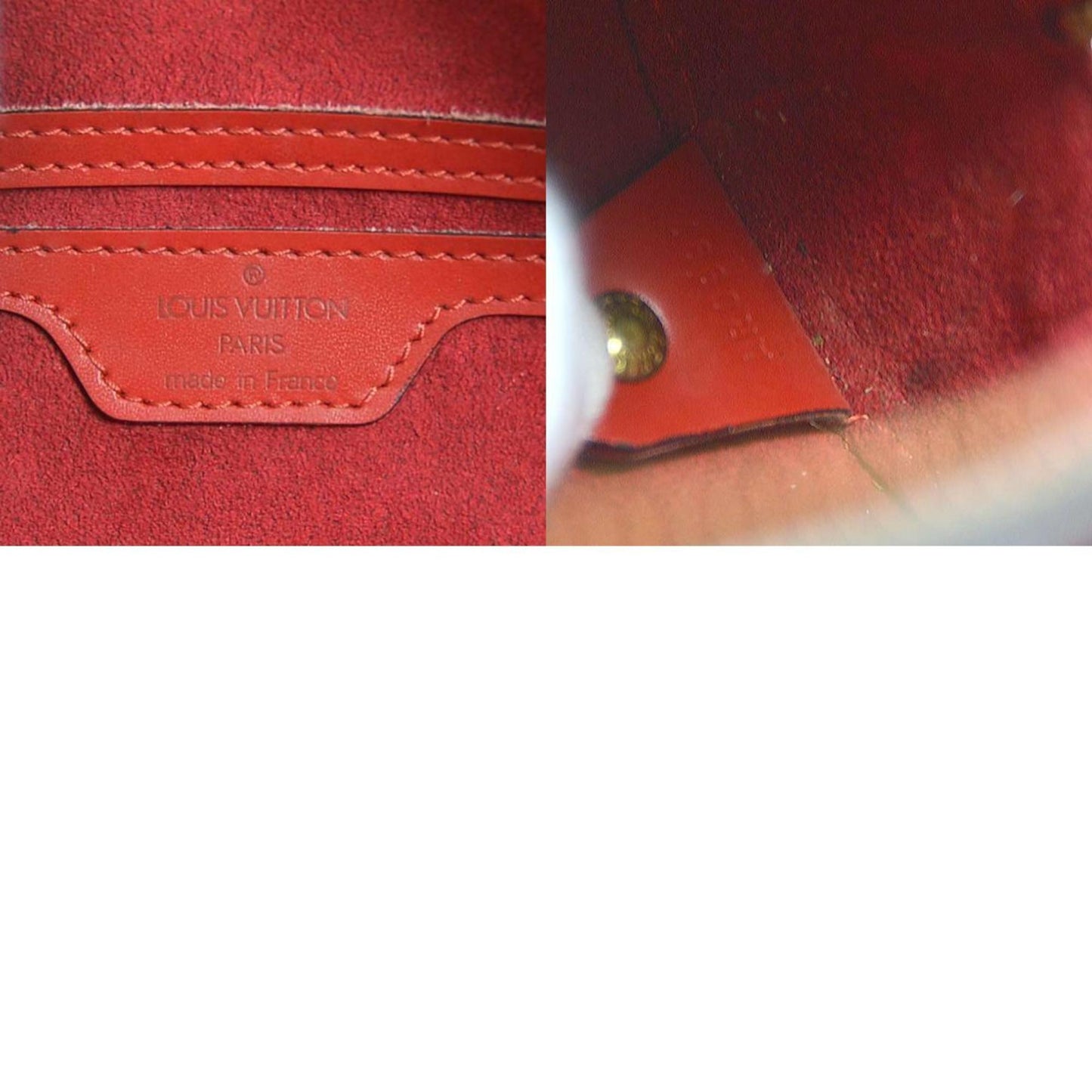 Louis Vuitton Soufflot Red Leather Hand Bag