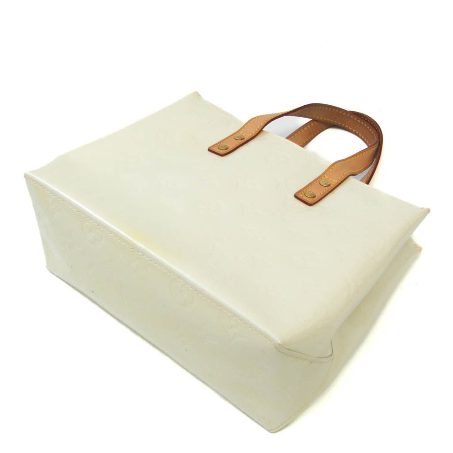 Louis Vuitton Reade White Patent Leather Hand Bag