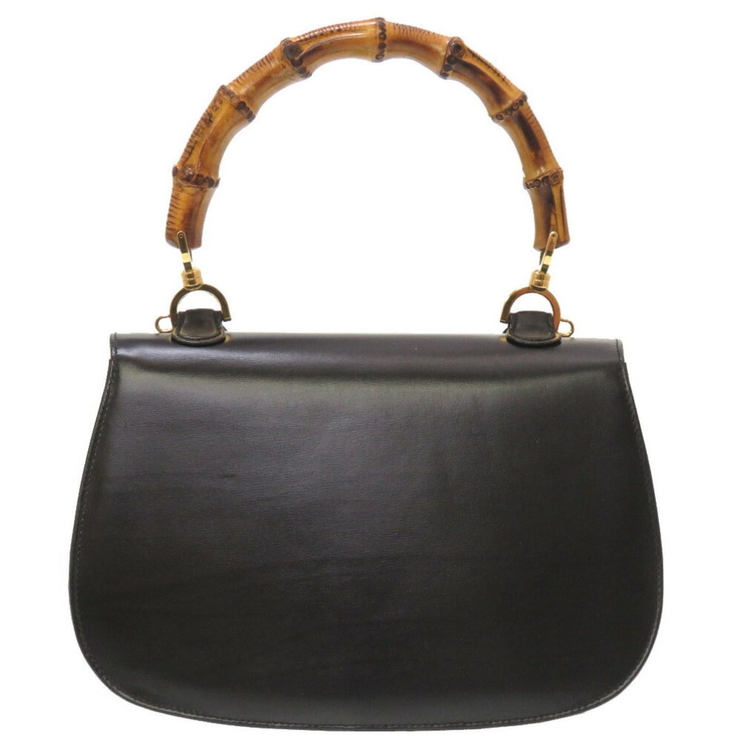 Gucci Bamboo Black Leather Hand Bag