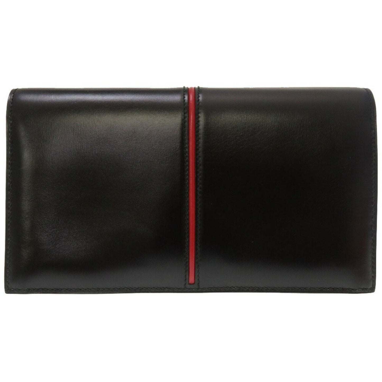 Hermès Black Leather Clutch Bag