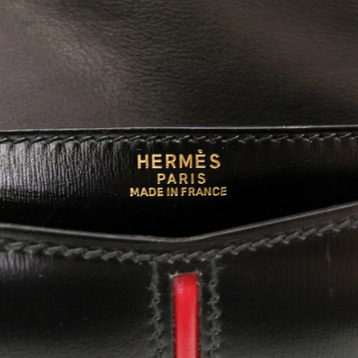 Hermès Black Leather Clutch Bag