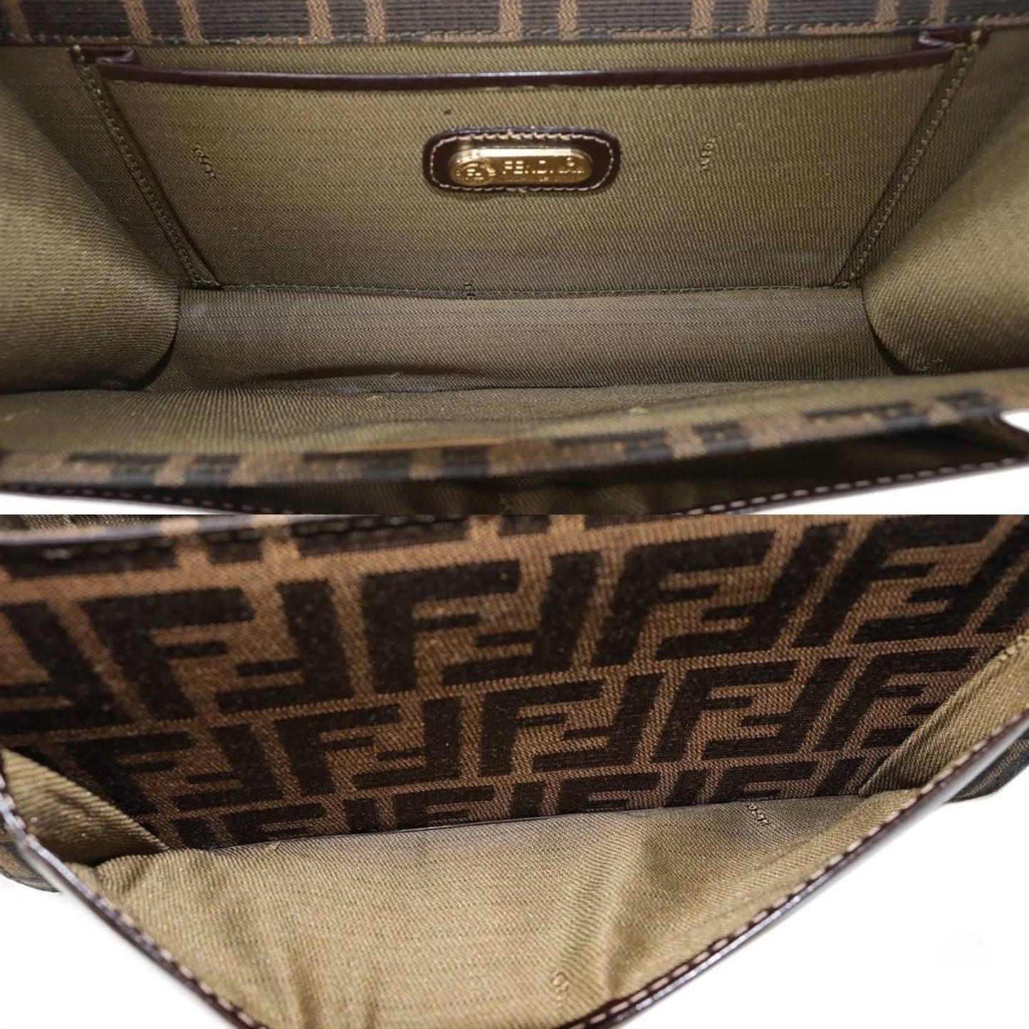 Fendi Zucca Brown Canvas Shopper Bag