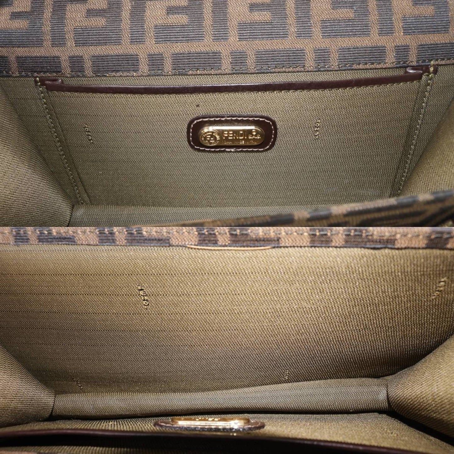 Fendi Zucca Brown Canvas Shopper Bag