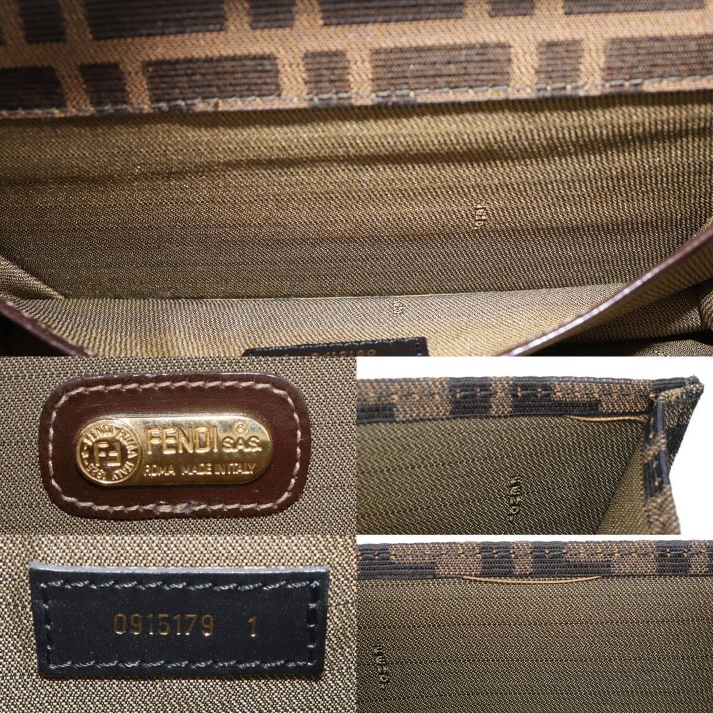 Fendi Zucca Brown Canvas Shopper Bag