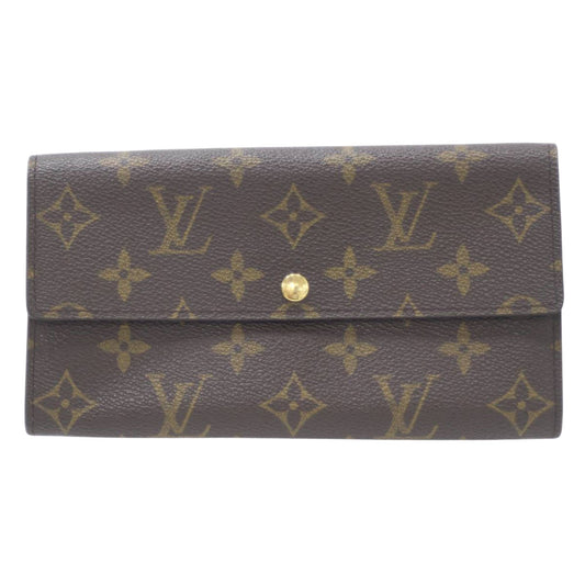 Louis Vuitton Portefeuille Sarah Brown Canvas Wallet Accessories