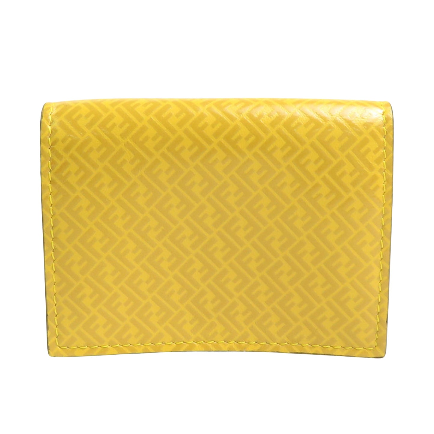 Fendi Yellow Leather Wallet Accessories