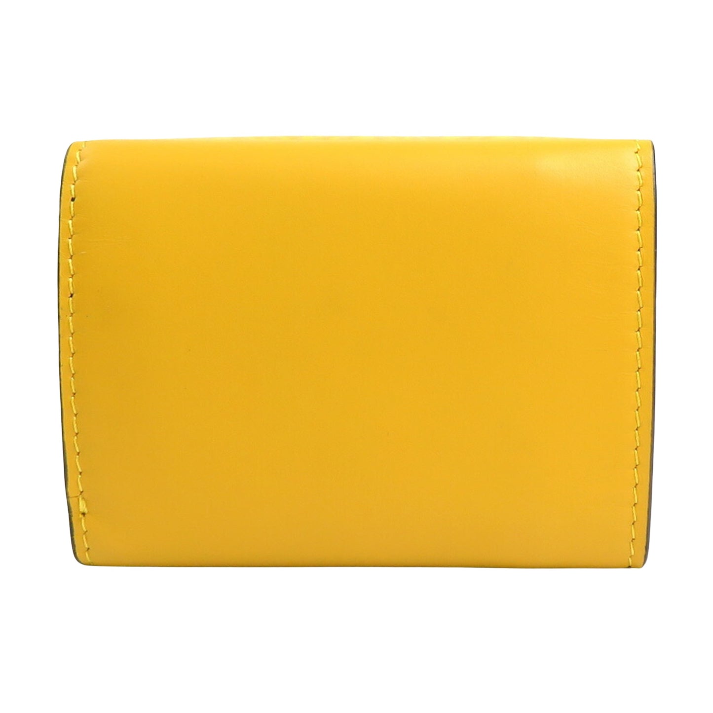 Fendi Yellow Leather Wallet Accessories