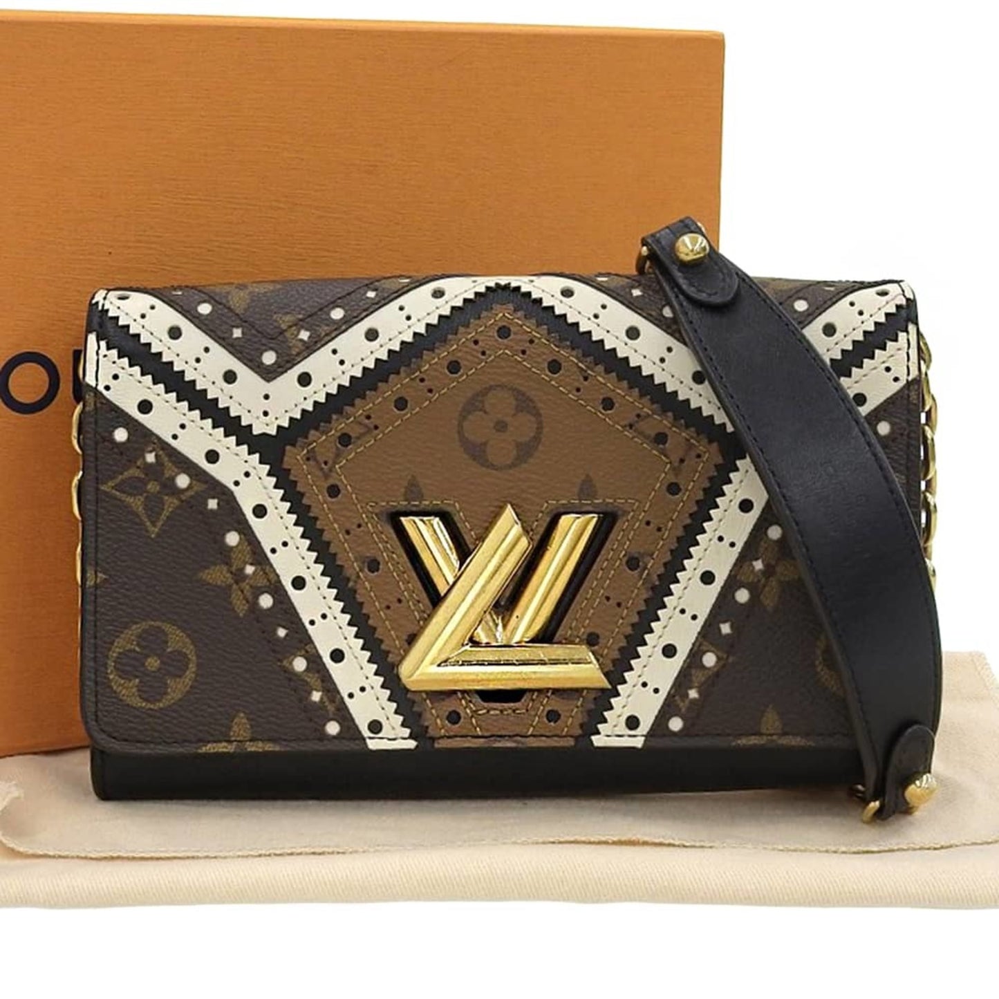 Louis Vuitton Twist Black Leather Clutch Bag