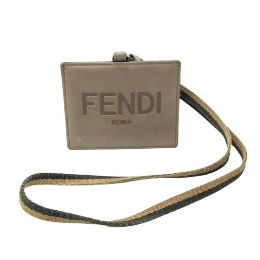 Fendi Grey Leather Wallet Accessories