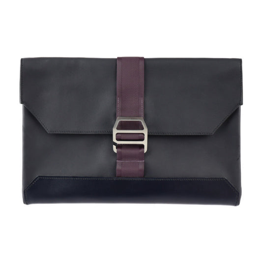 Hermès Black Leather Clutch Bag