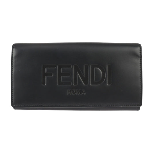 Fendi Black Leather Wallet Accessories