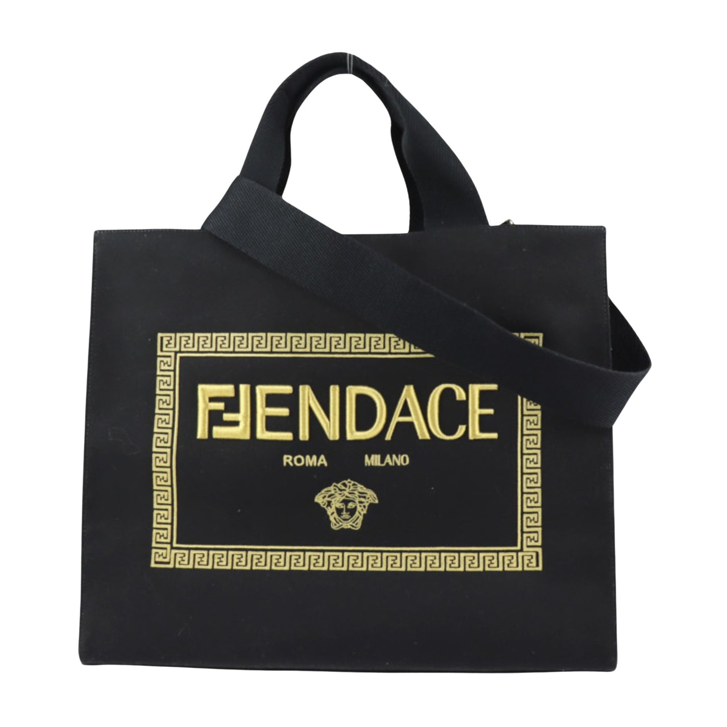 Fendi Black Canvas Tote Bag