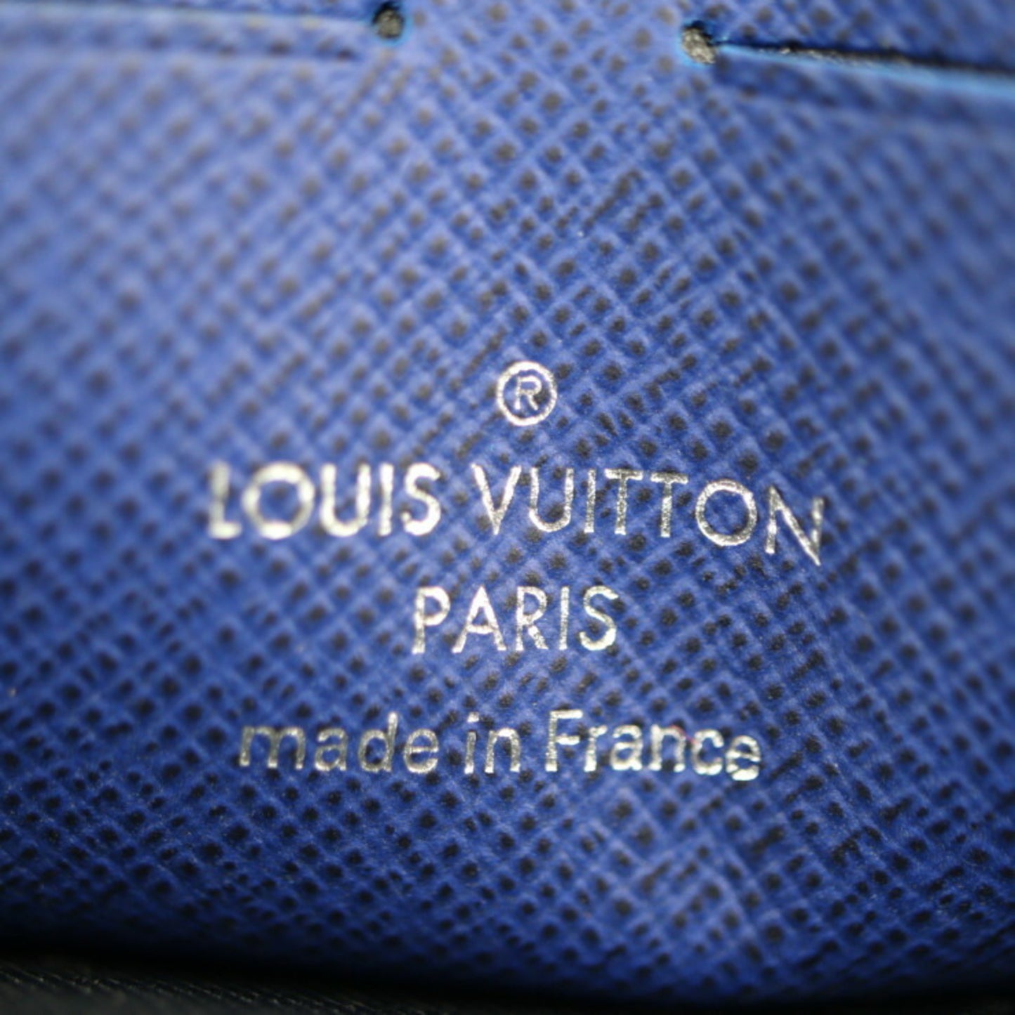 Louis Vuitton Pochette voyage Navy Leather Clutch Bag