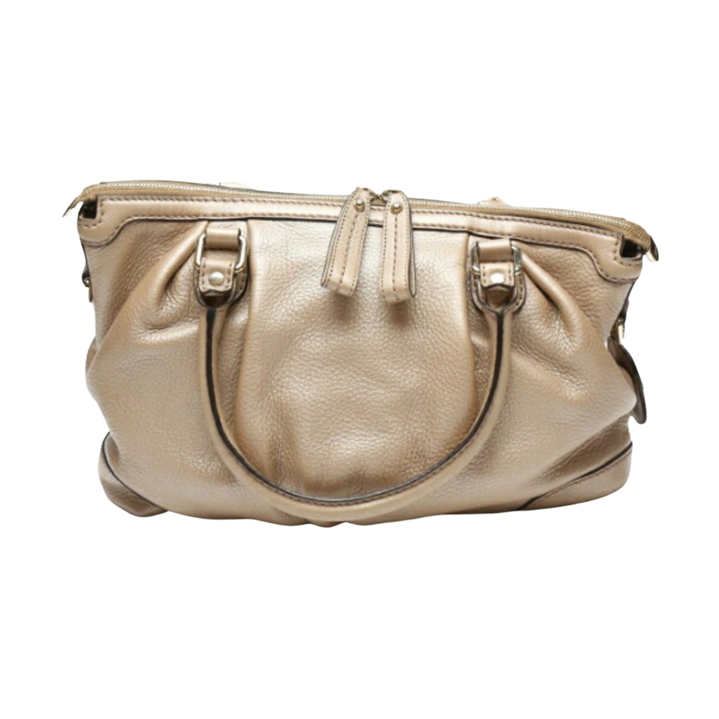 Gucci Sukey Gold Leather Hand Bag