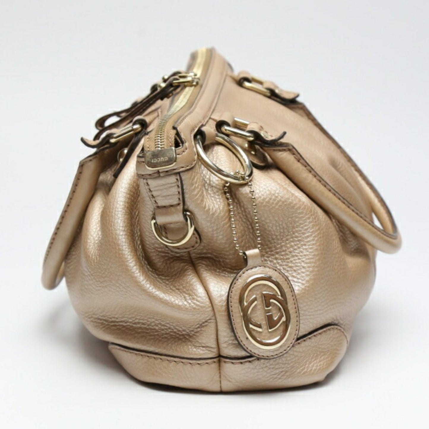 Gucci Sukey Gold Leather Hand Bag