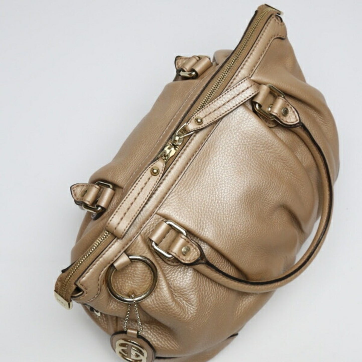 Gucci Sukey Gold Leather Hand Bag