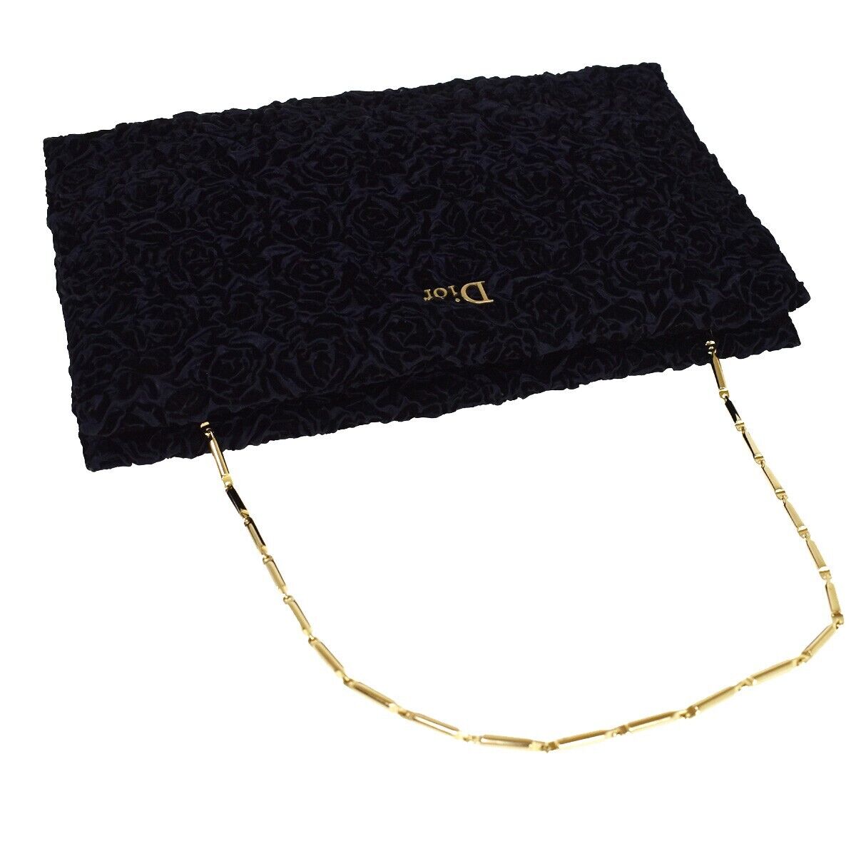 Dior Navy Velvet Clutch Bag