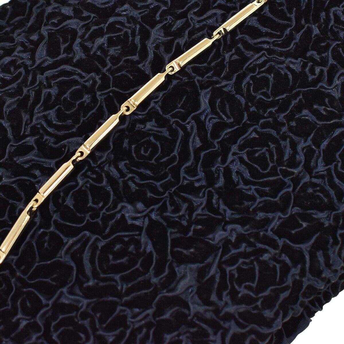 Dior Navy Velvet Clutch Bag