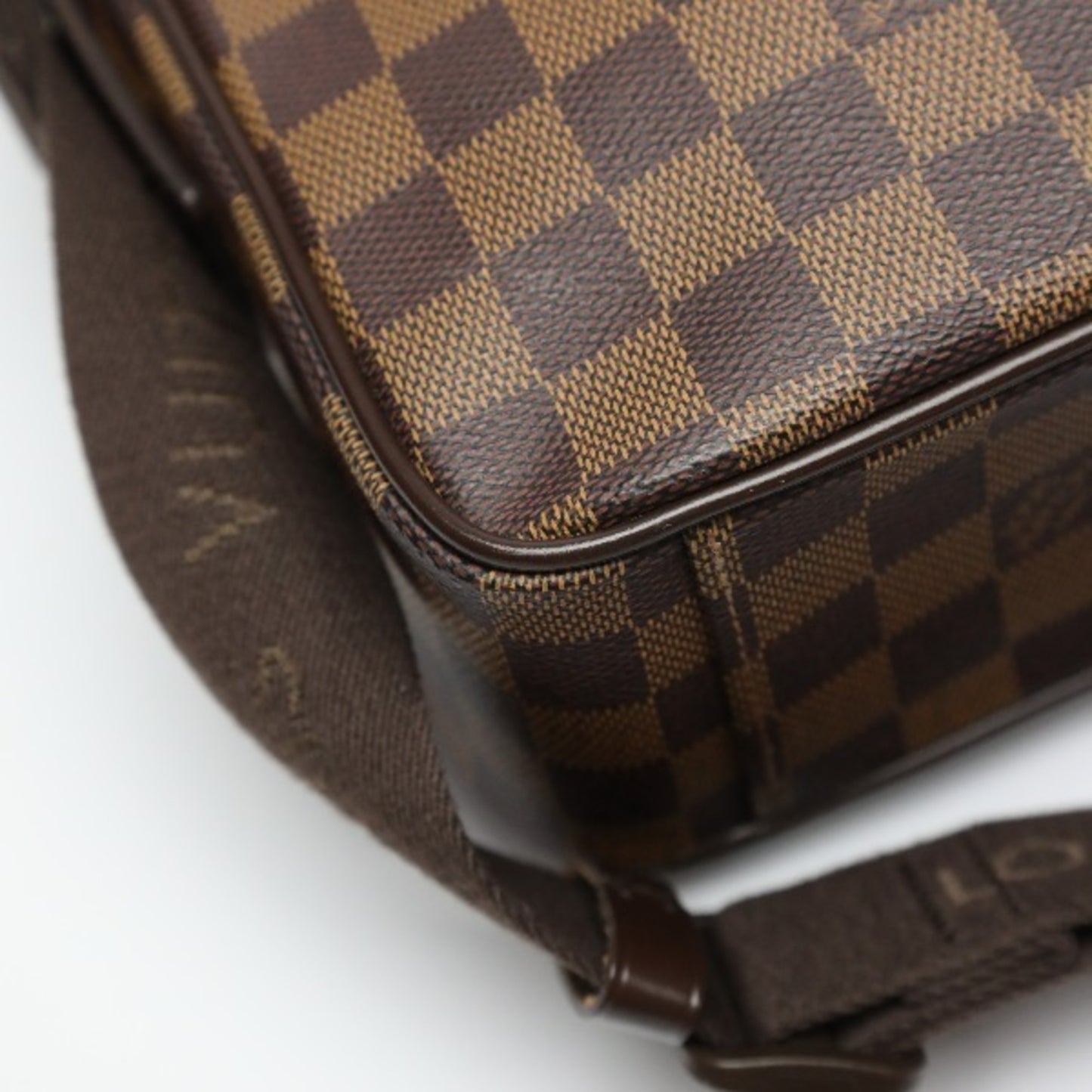 Louis Vuitton Shelton Brown Canvas Shoulder Bag