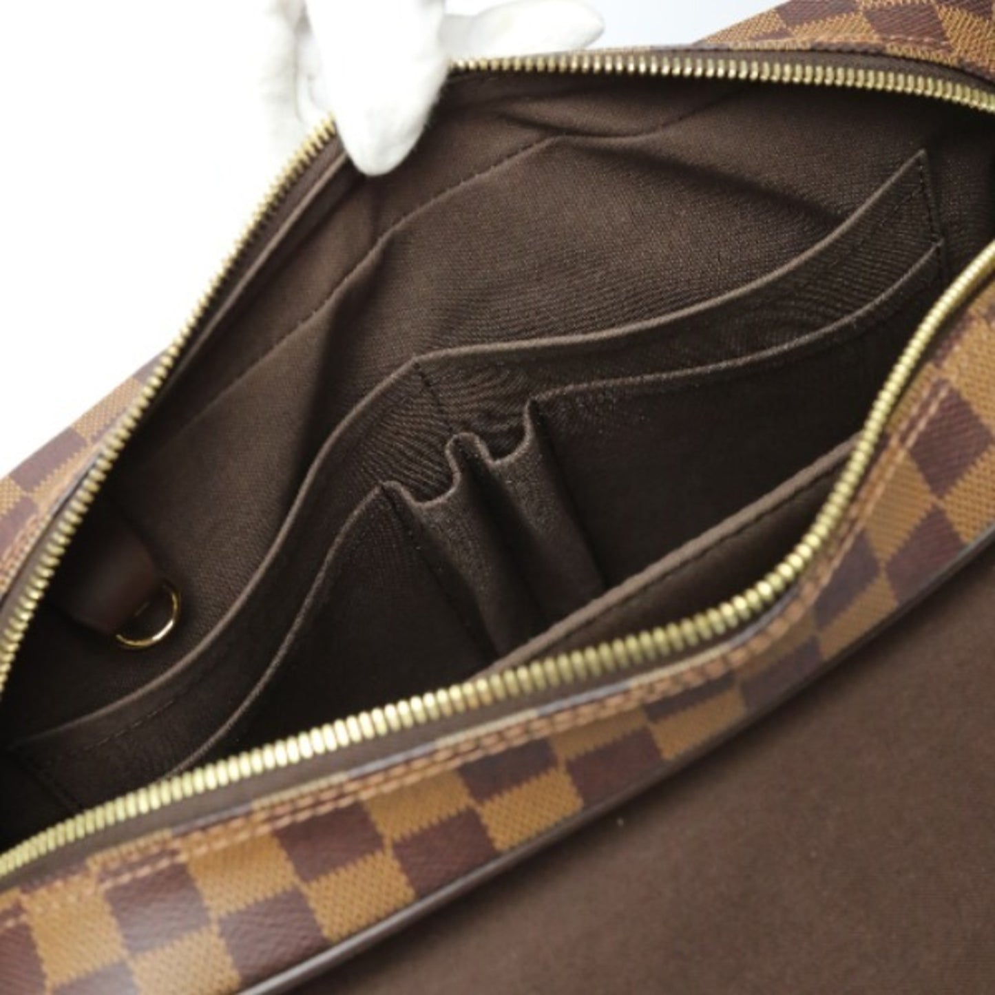 Louis Vuitton Shelton Brown Canvas Shoulder Bag