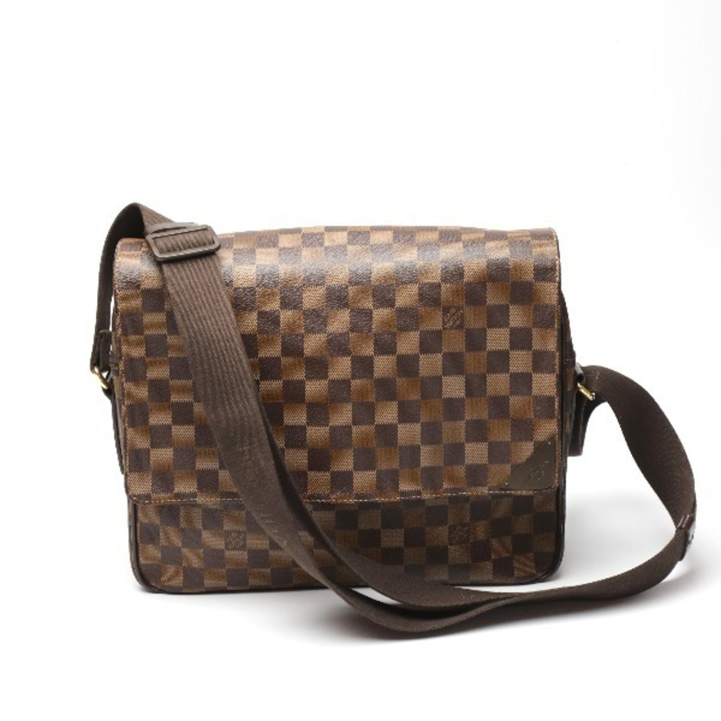 Louis Vuitton Shelton Brown Canvas Shoulder Bag