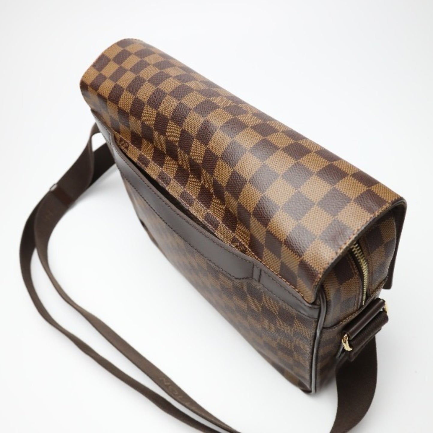 Louis Vuitton Shelton Brown Canvas Shoulder Bag