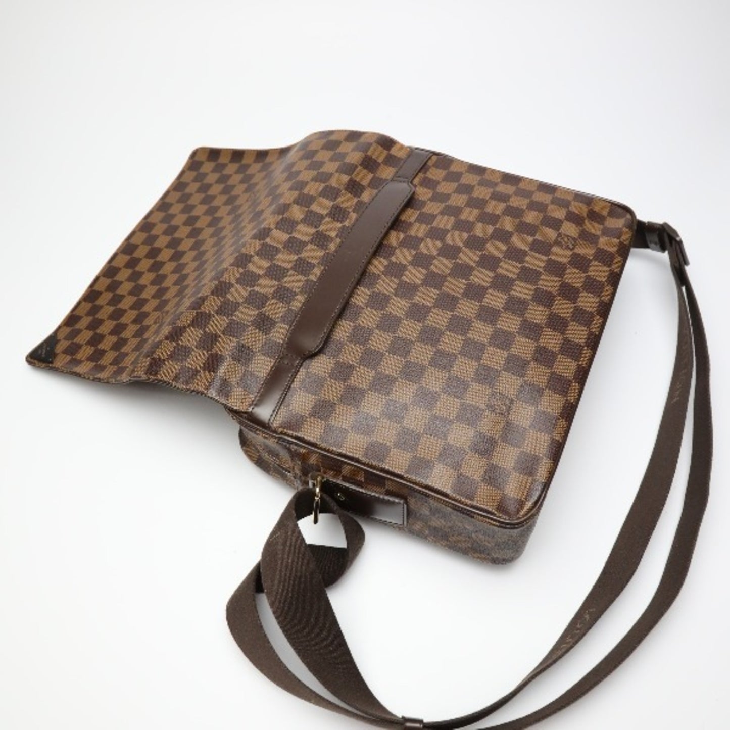 Louis Vuitton Shelton Brown Canvas Shoulder Bag