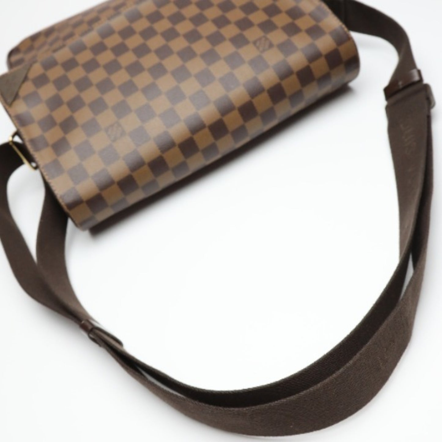 Louis Vuitton Shelton Brown Canvas Shoulder Bag