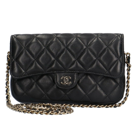 Chanel Black Leather Shoulder Bag