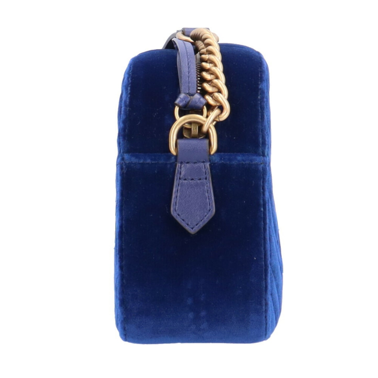 Gucci GG Marmont Blue Suede Shoulder Bag