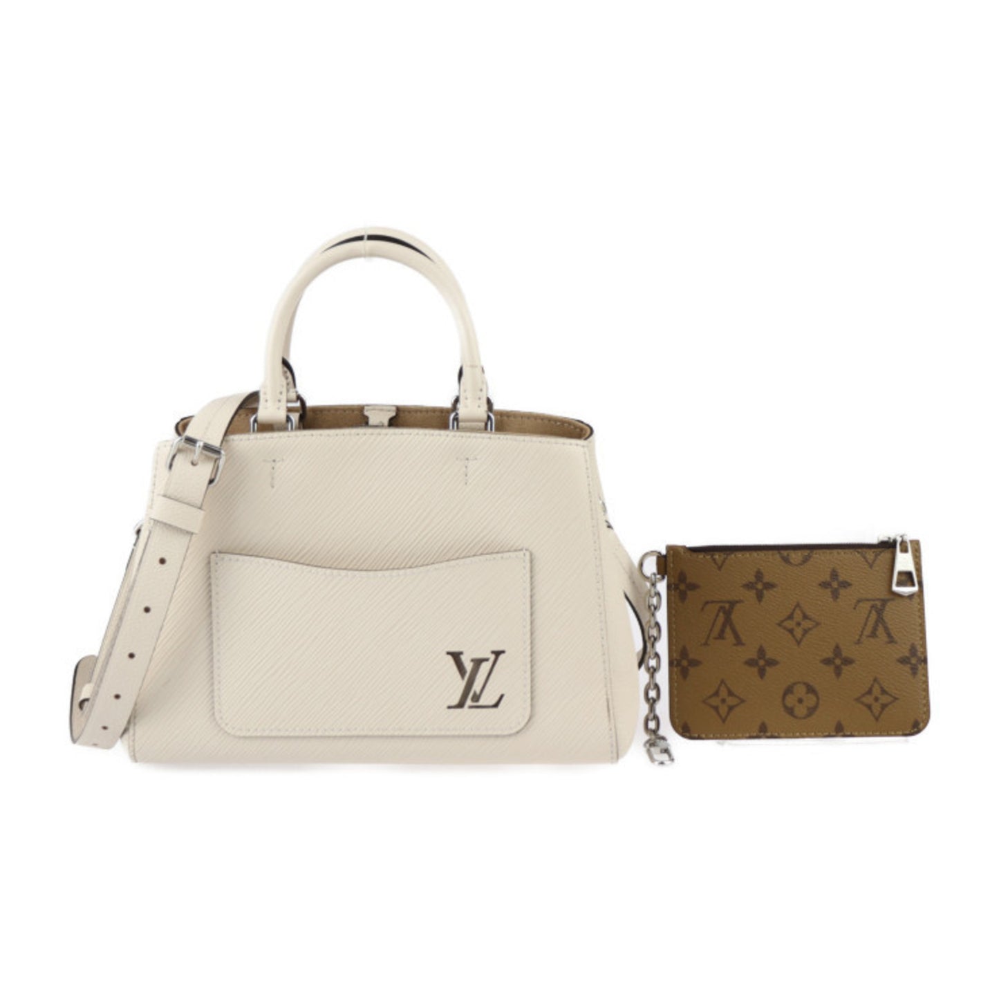 Louis Vuitton Marelle White Leather Hand Bag