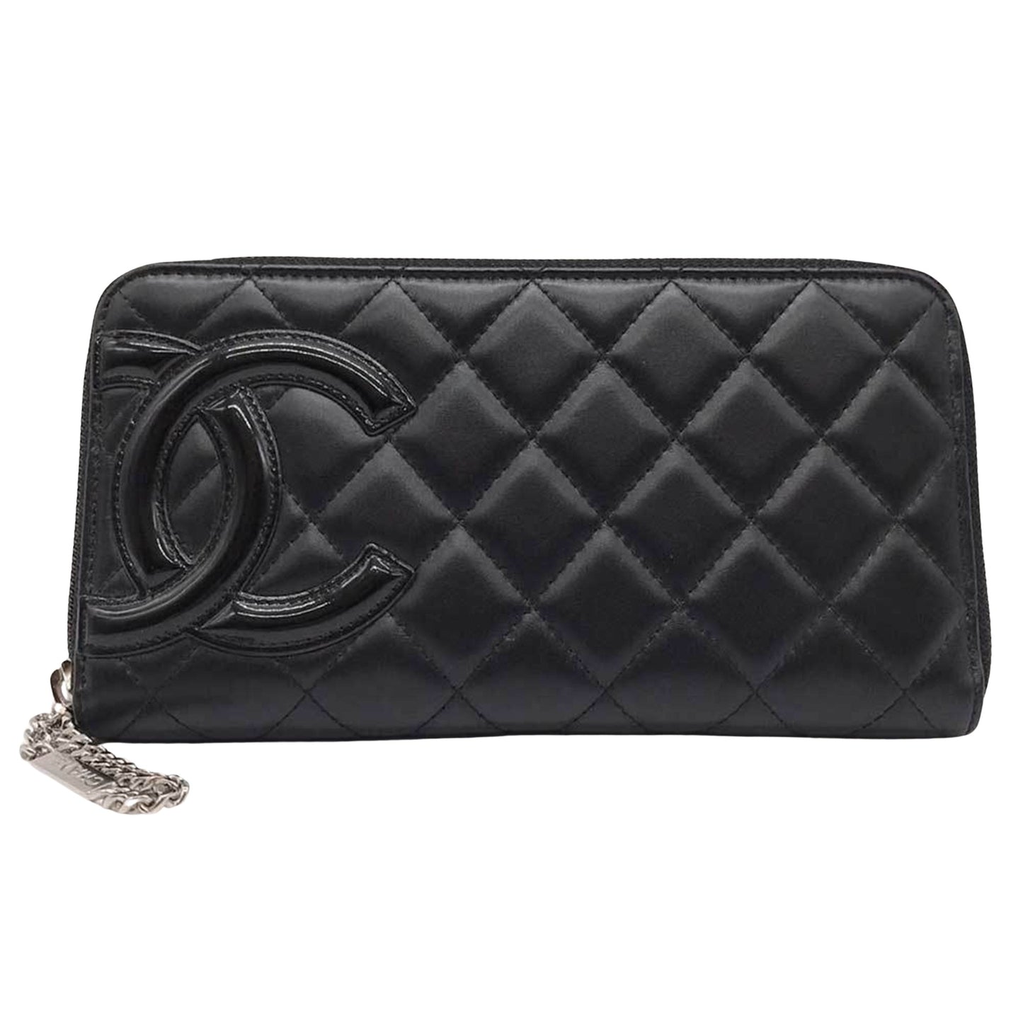 Chanel Cambon Black Leather Wallet Accessories