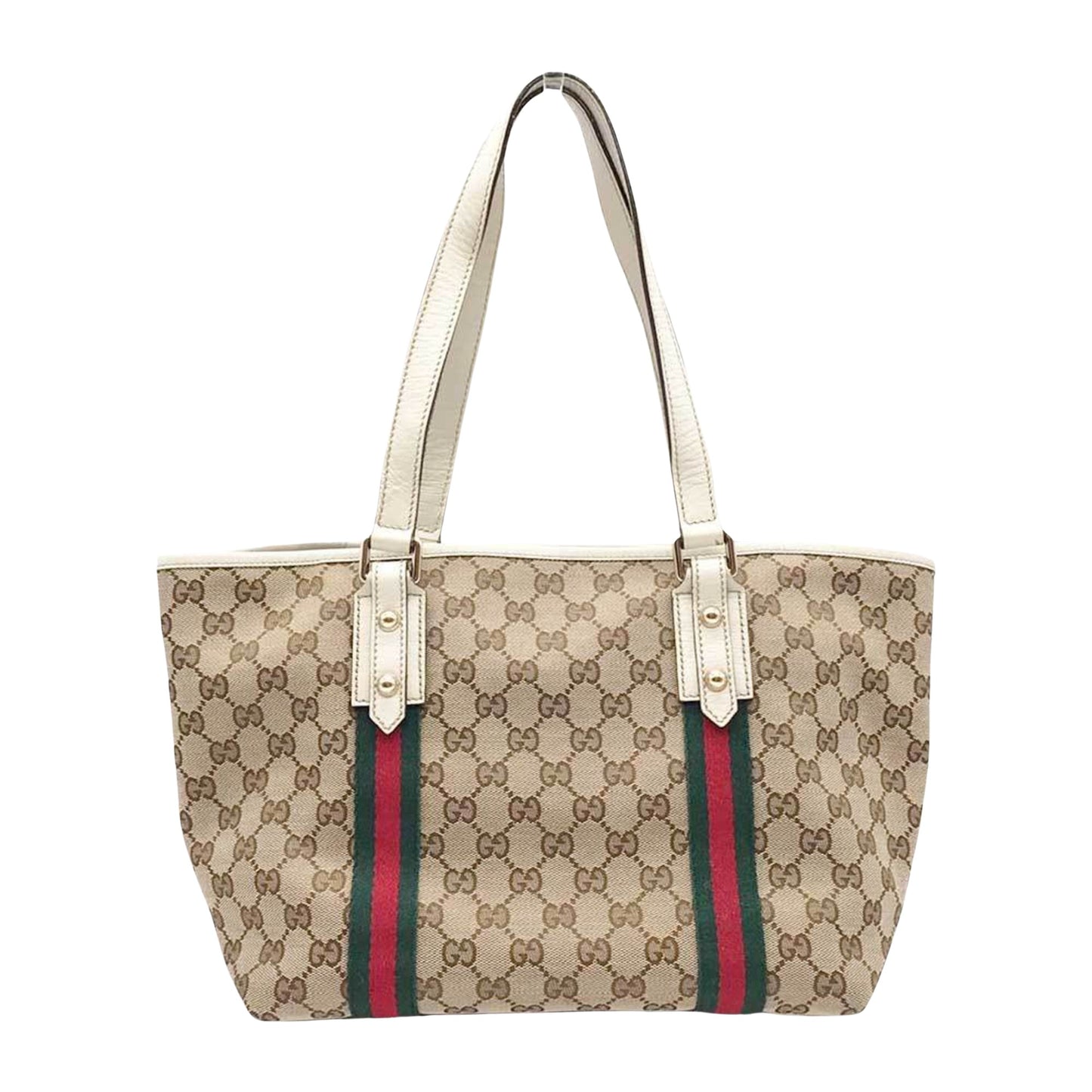 Gucci Cabas Beige Canvas Tote Bag