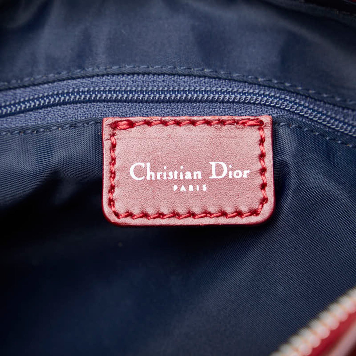 Dior Trotter Navy Canvas Hand Bag