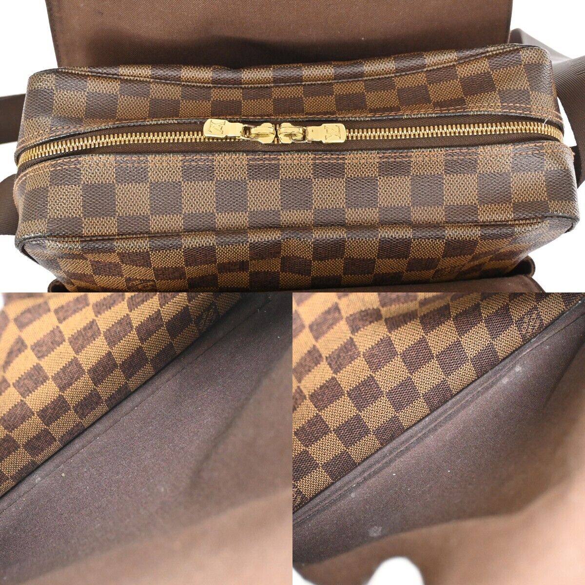 Louis Vuitton Naviglio Brown Canvas Shoulder Bag