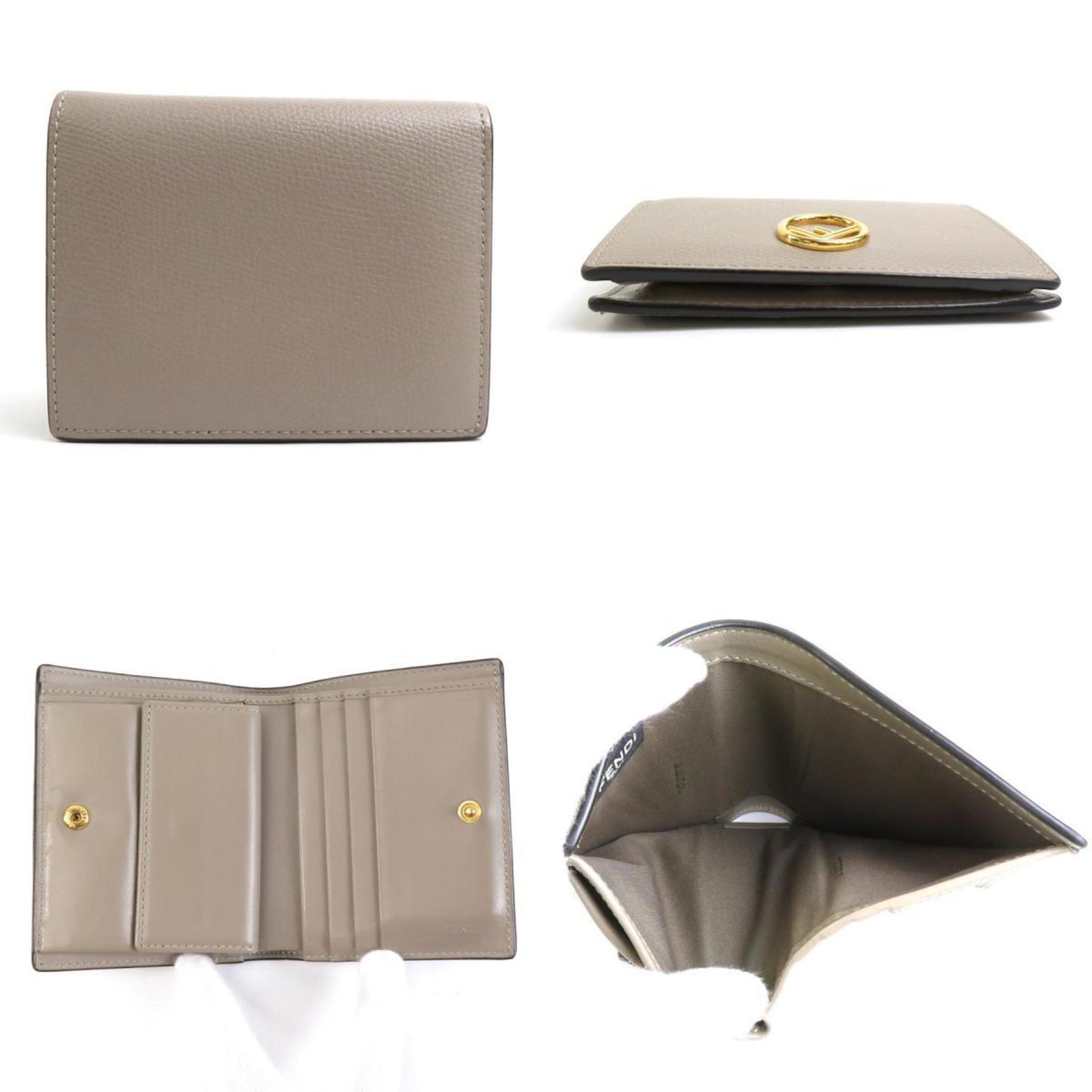 Fendi Beige Leather Wallet Accessories