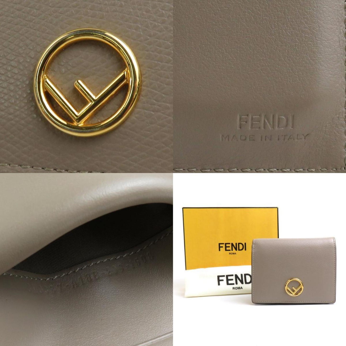 Fendi Beige Leather Wallet Accessories