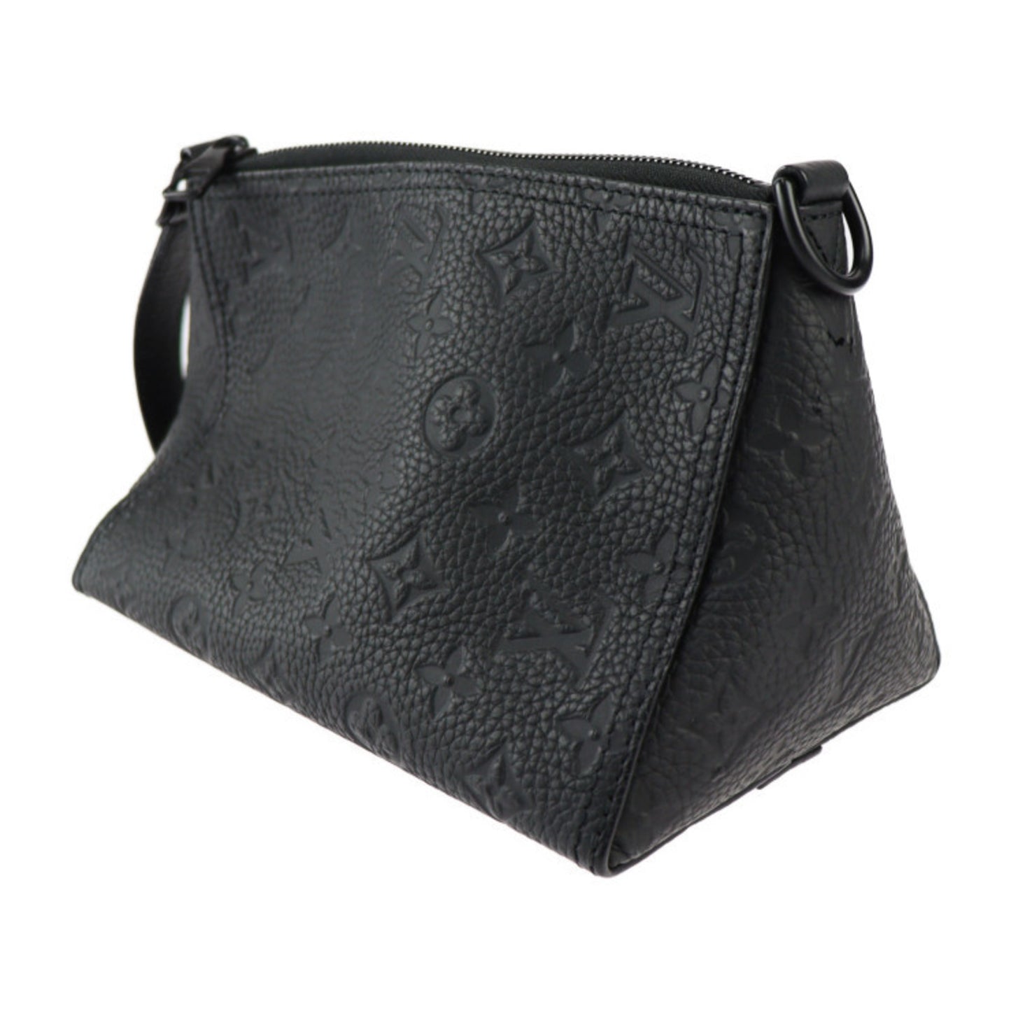 Louis Vuitton Triangle Black Leather Shoulder Bag