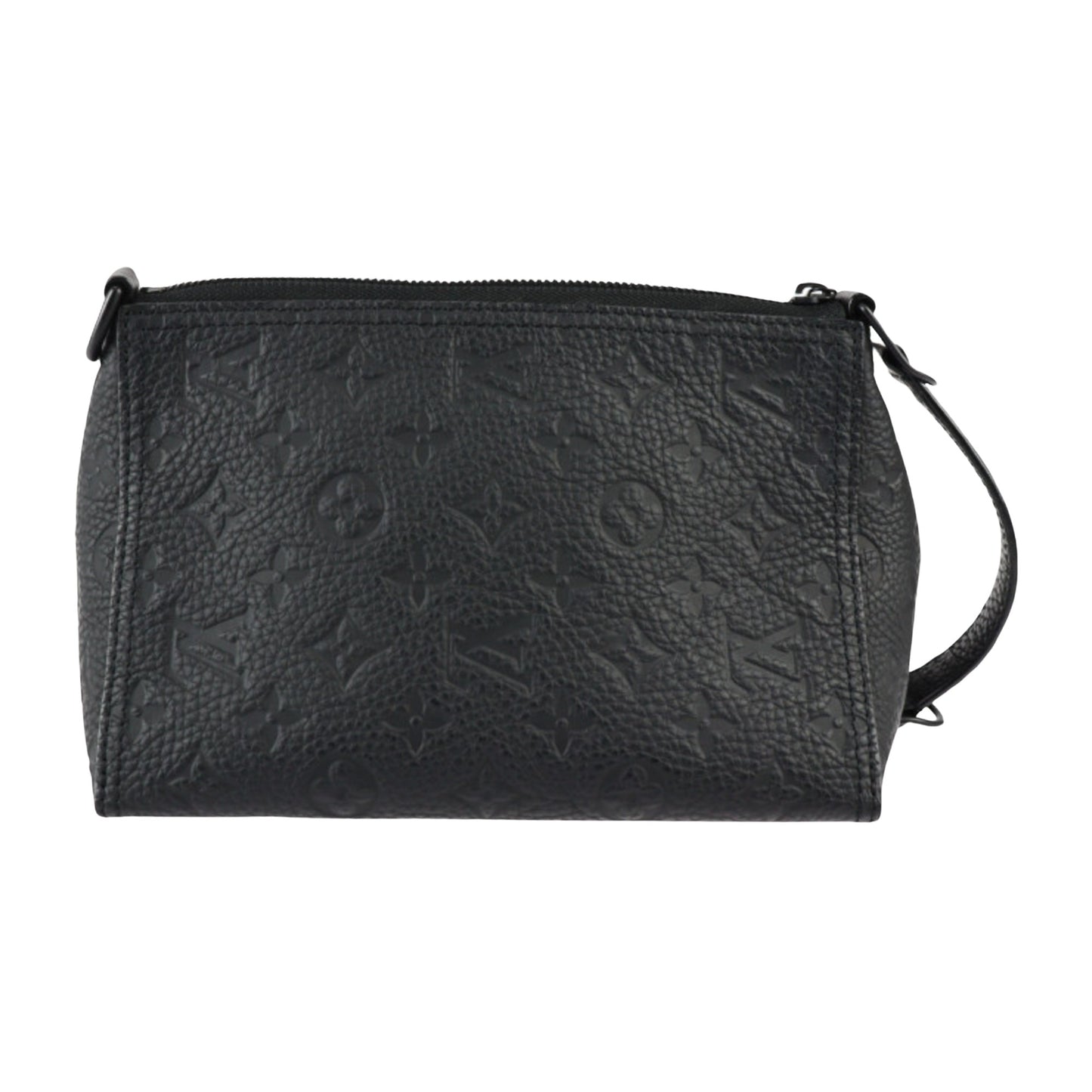 Louis Vuitton Triangle Black Leather Shoulder Bag