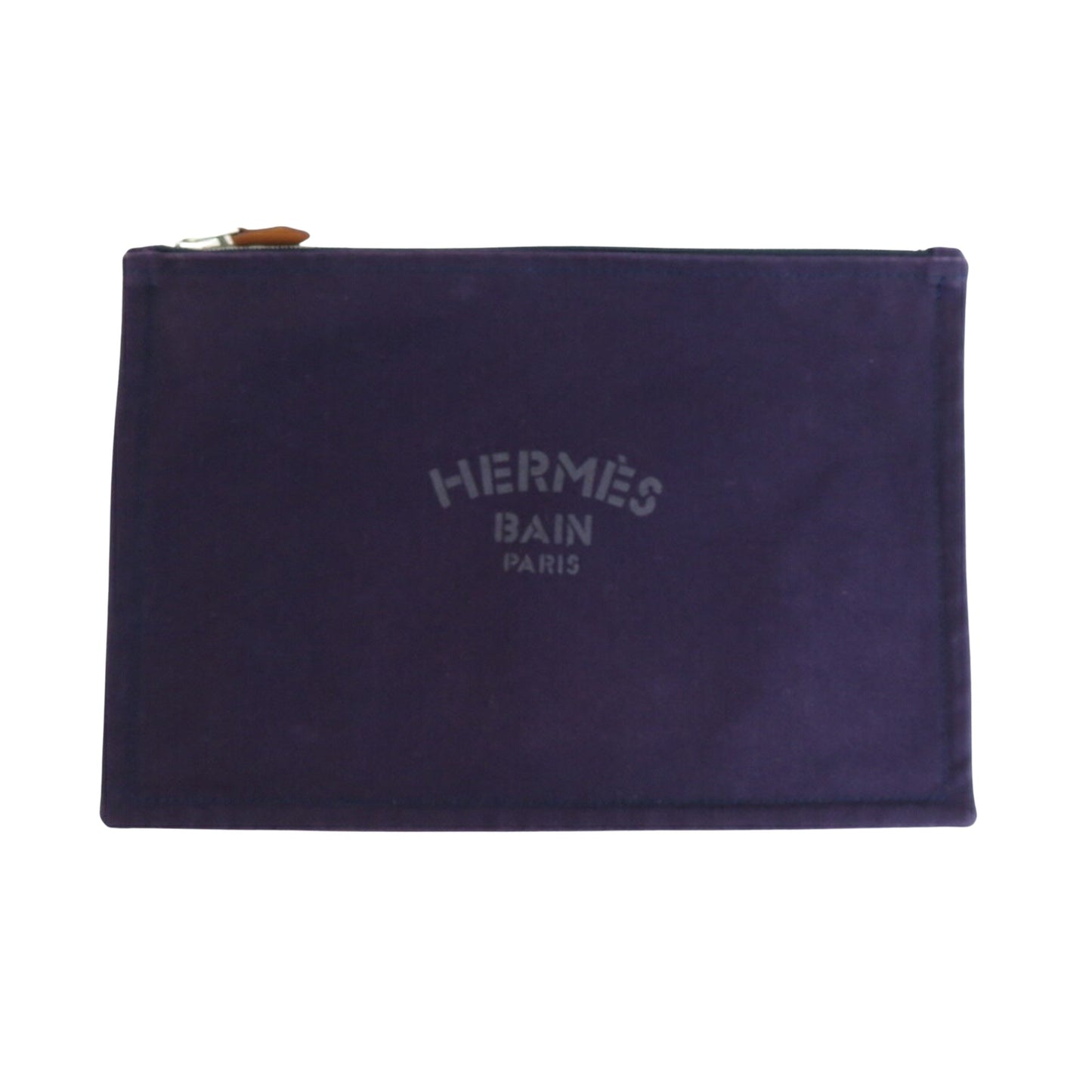 Hermès Purple Cotton Clutch Bag