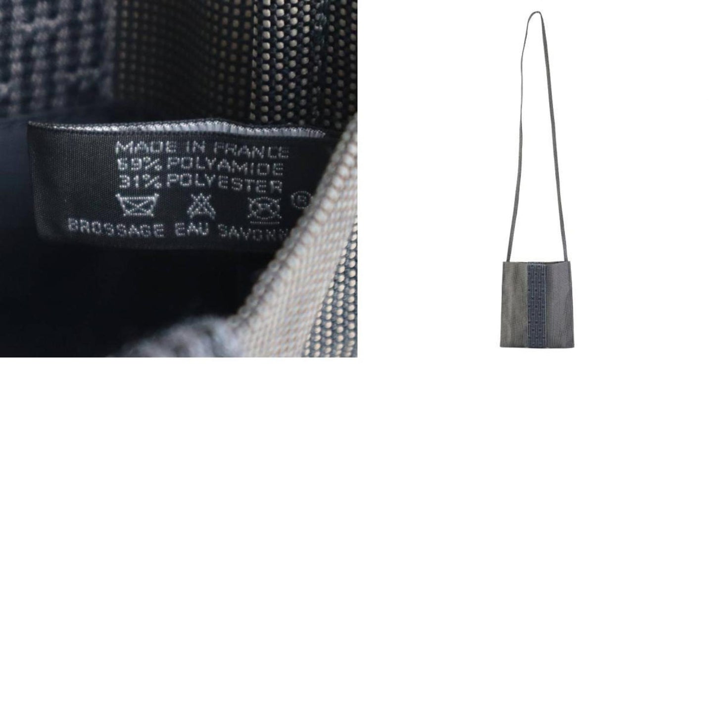 Hermès Herline Grey Canvas Shopper Bag