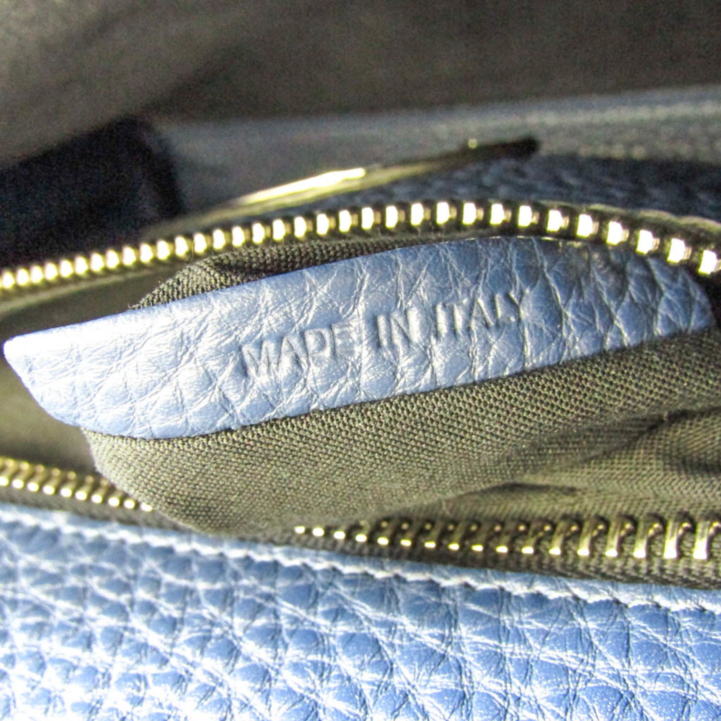 Fendi Selleria Navy Leather Shoulder Bag