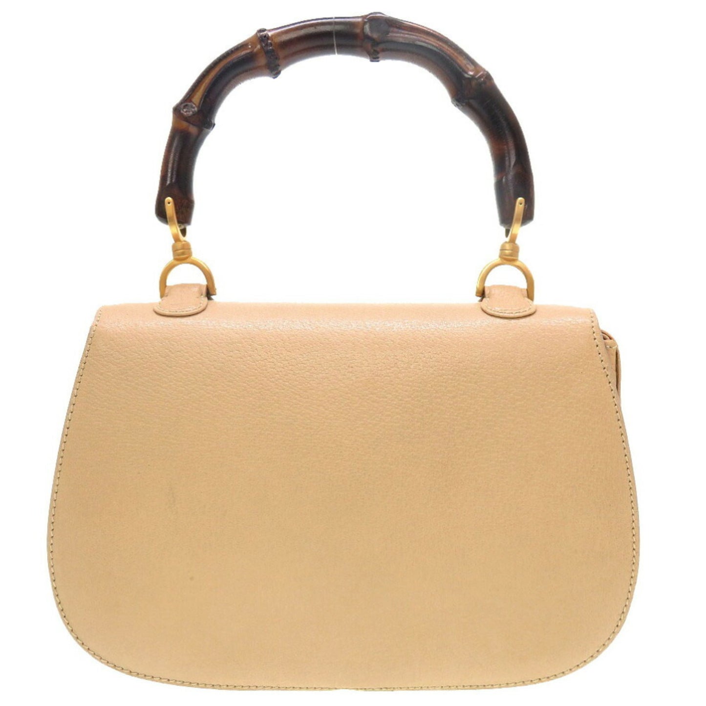 Gucci Bamboo Beige Leather Hand Bag