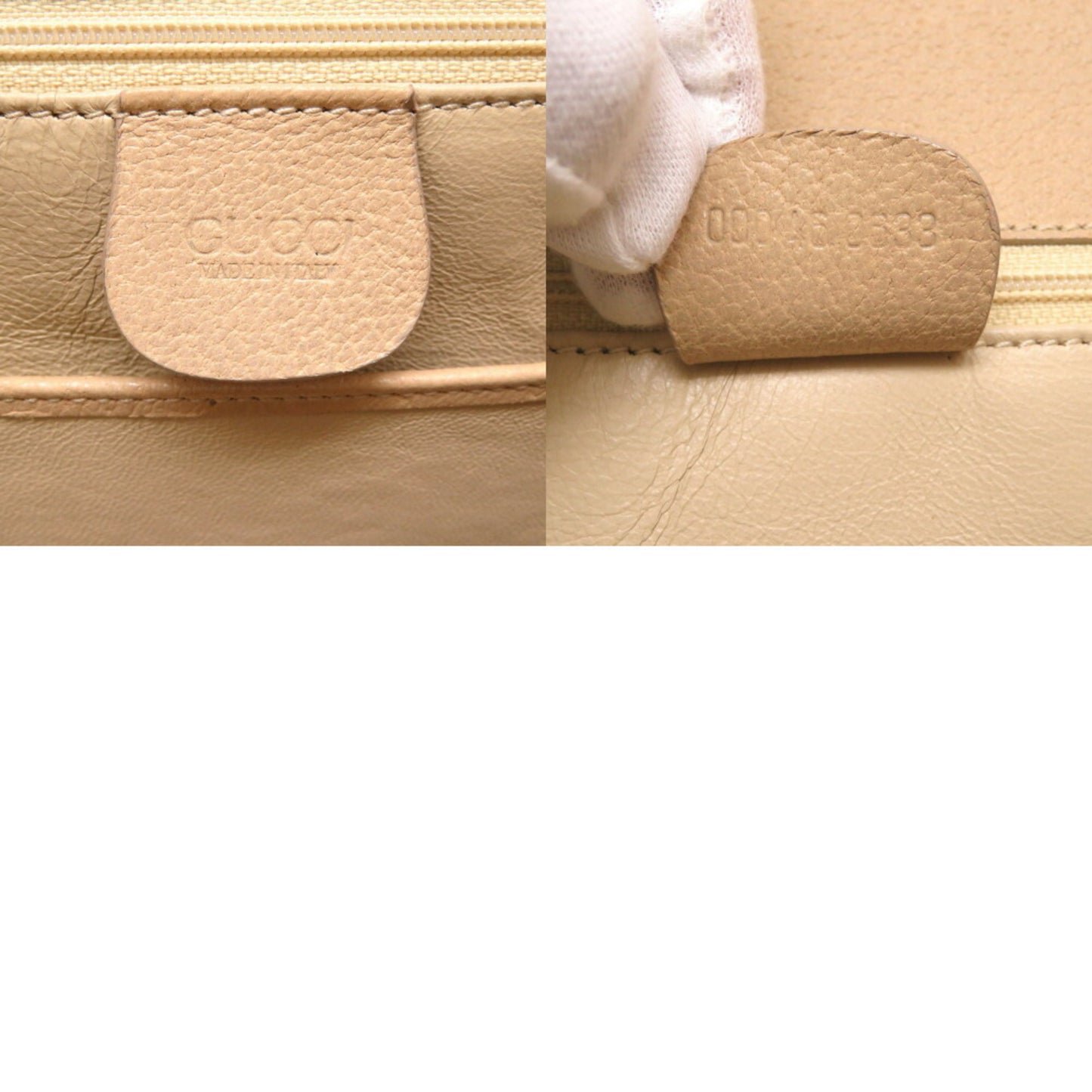 Gucci Bamboo Beige Leather Hand Bag