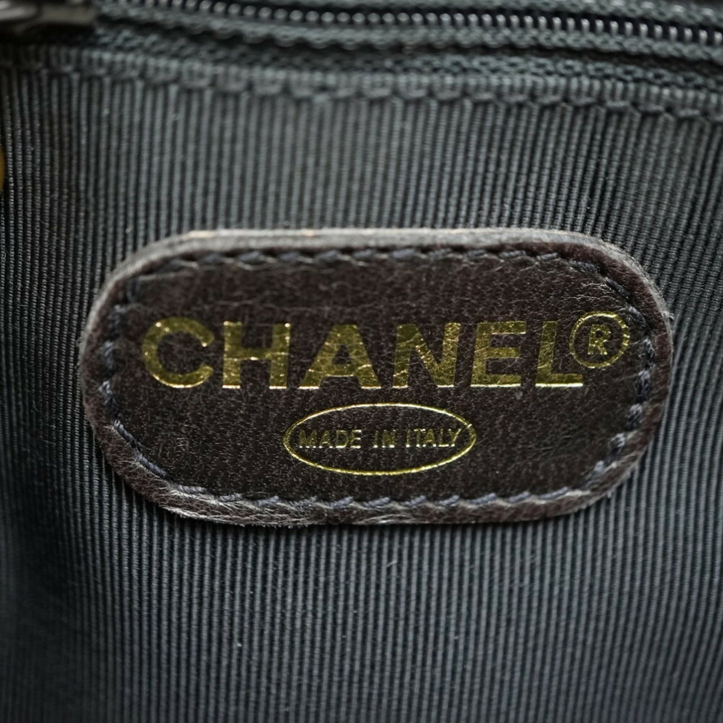 Chanel Logo CC Black Leather Shopper Bag