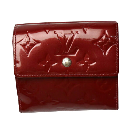 Louis Vuitton Portefeuille Elise Red Patent Leather Wallet Accessories