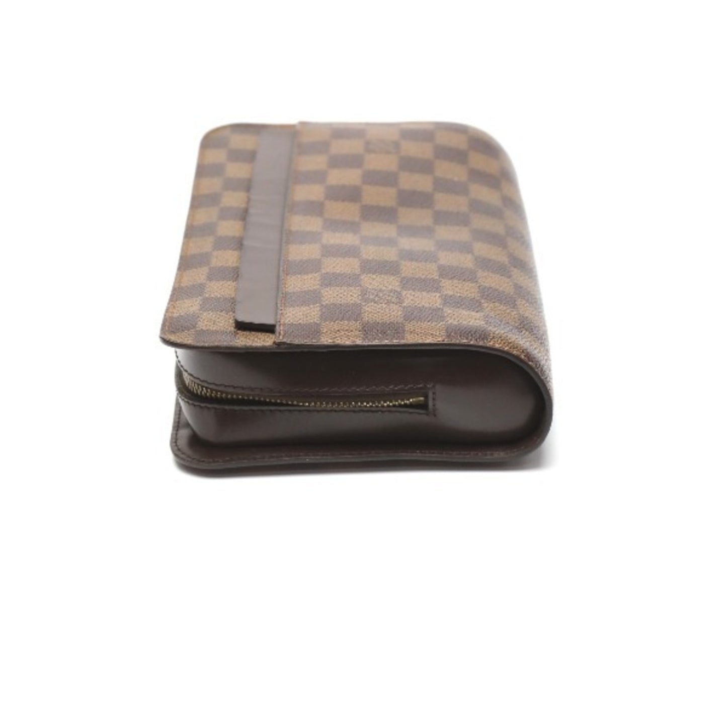 Louis Vuitton Saint Louis Brown Canvas Clutch Bag