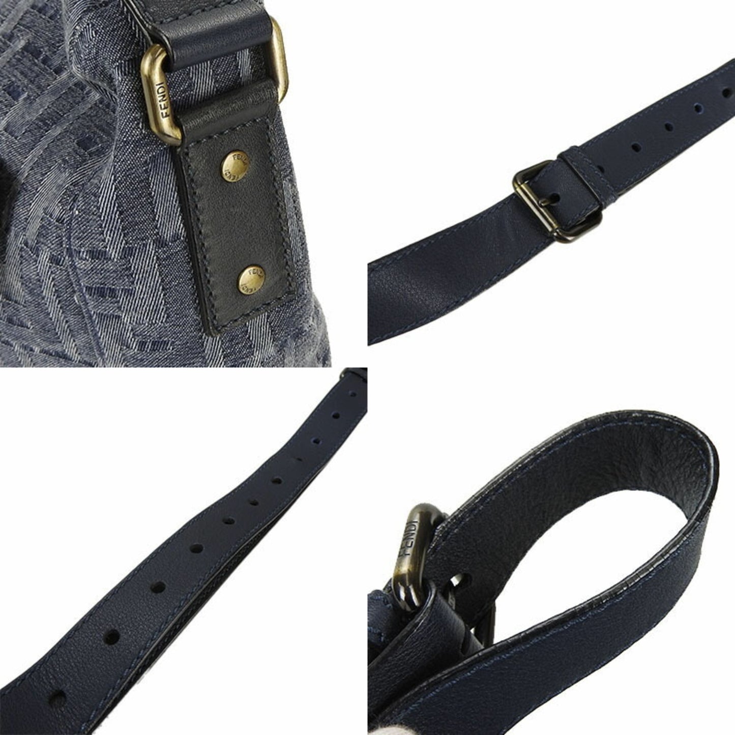 Fendi Zucca Navy Denim - Jeans Shopper Bag