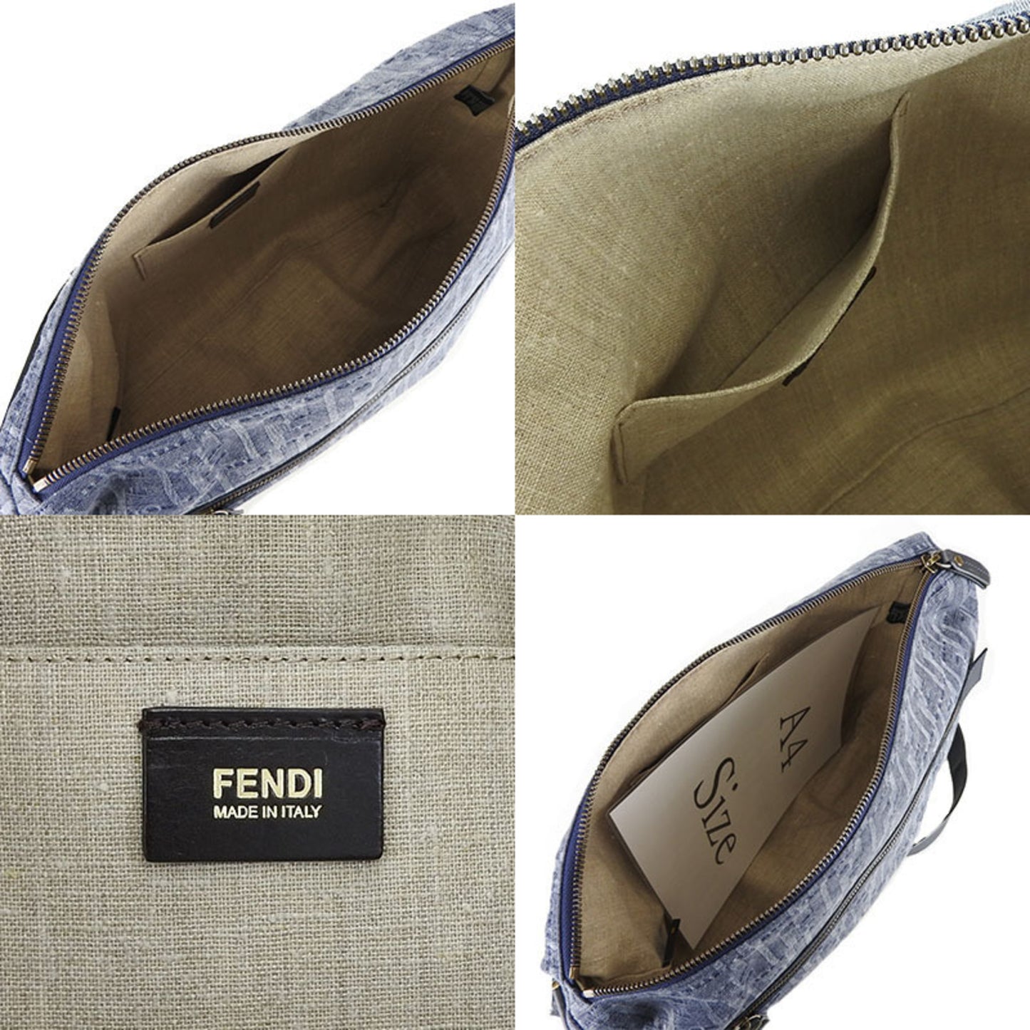 Fendi Zucca Navy Denim - Jeans Shopper Bag